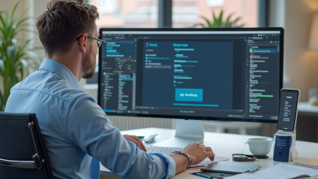 Laptop scherm met CSS Grid en Flexbox layout voorbeelden en code snippets