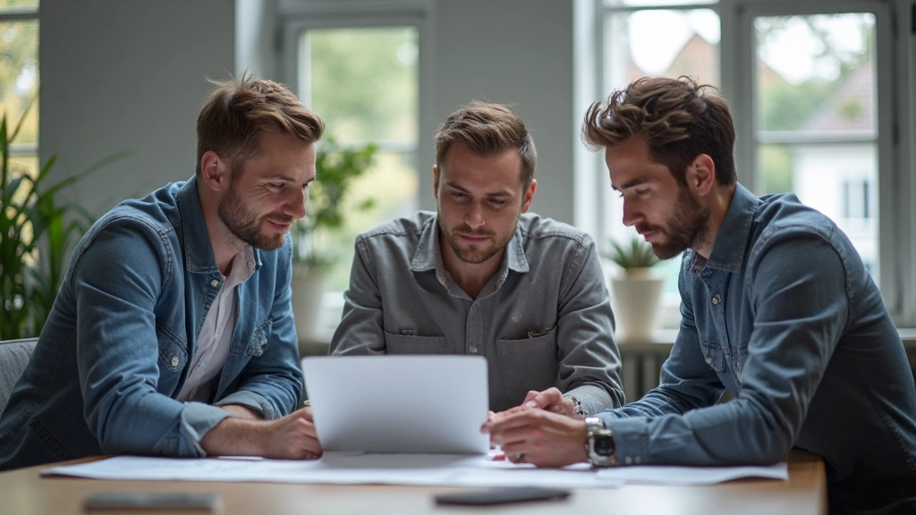 Team van webontwikkelaars werkt samen aan responsive design project