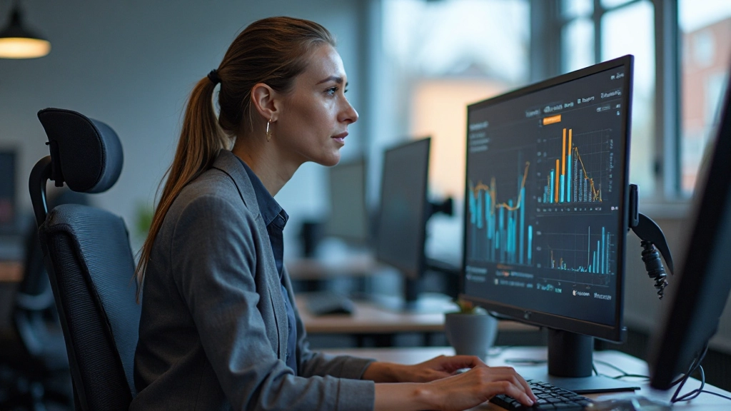 Webontwikkelaar analyseert performantie metrics op responsief ontwerp