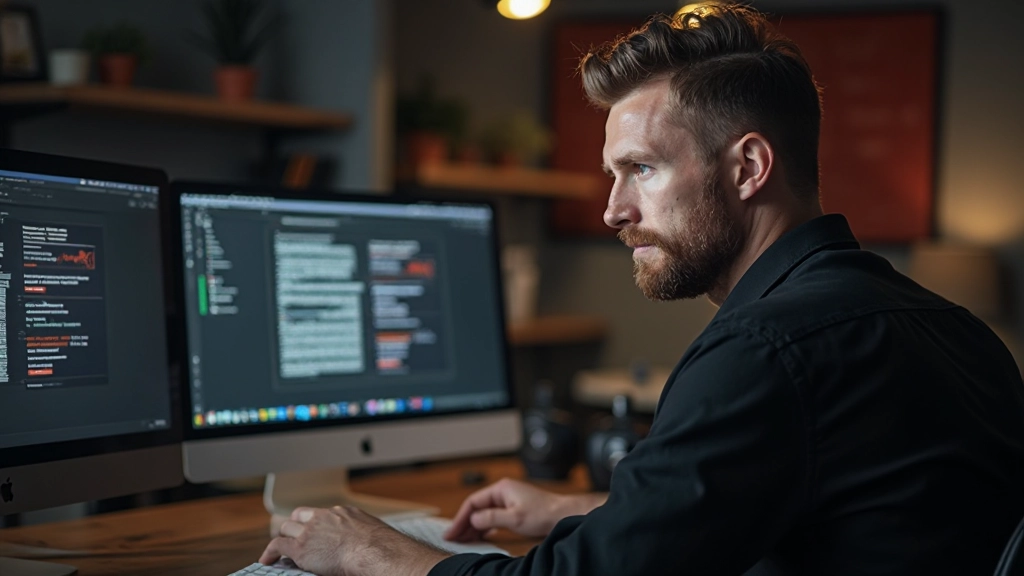Fotograaf optimaliseert afbeeldingen voor web op een moderne workstation